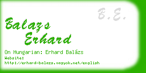 balazs erhard business card